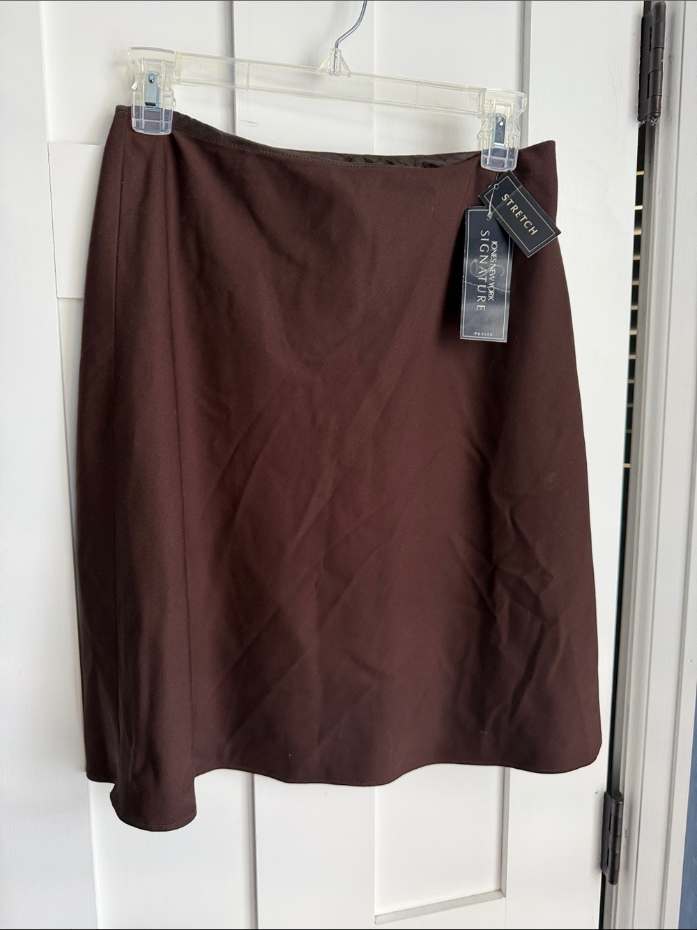 Jones New York Chocolate Brown A-Line Skirt